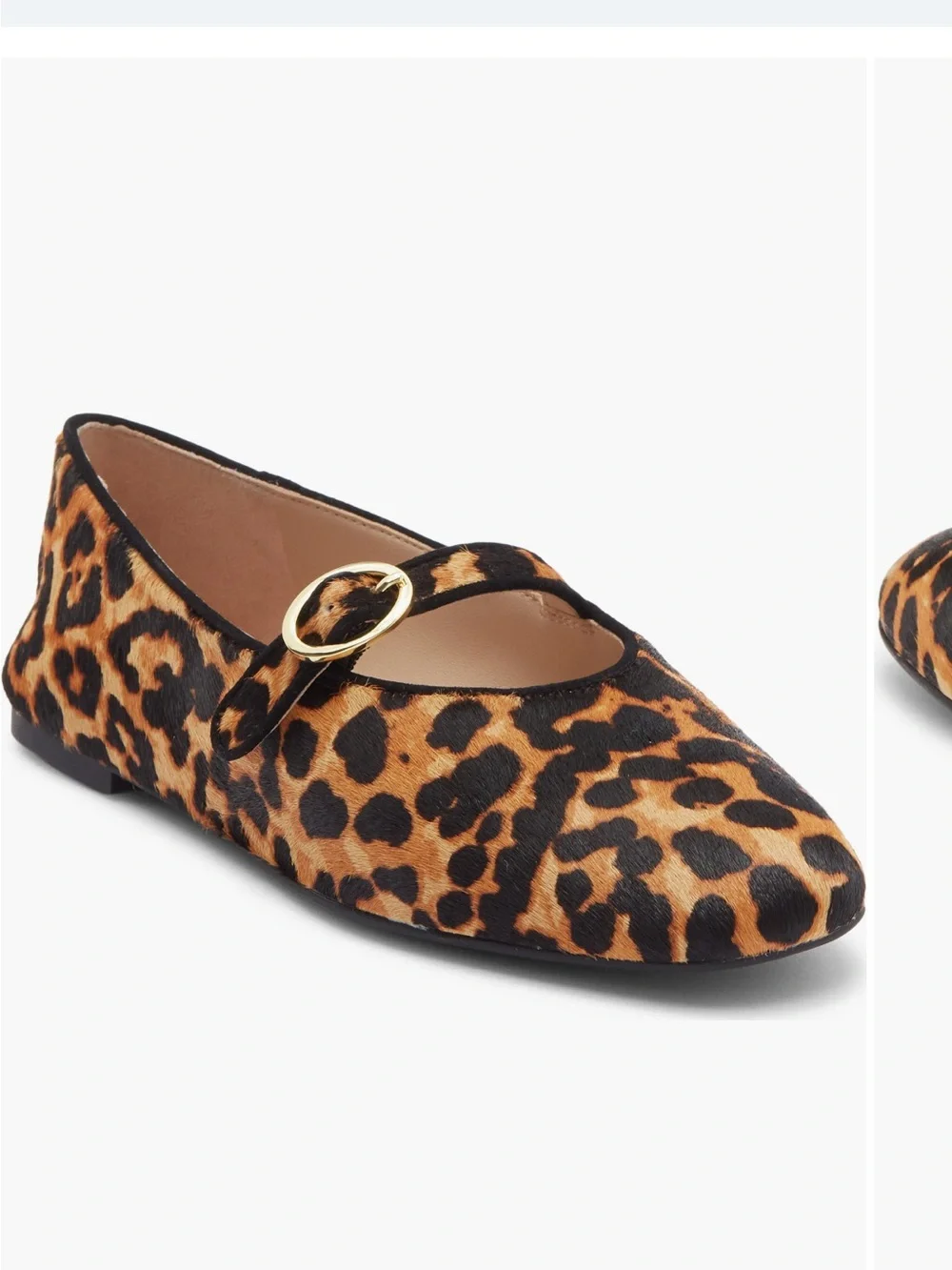 Stuart Weitzman Kyra Calf hair Mary Jane Flat - Brown/Black